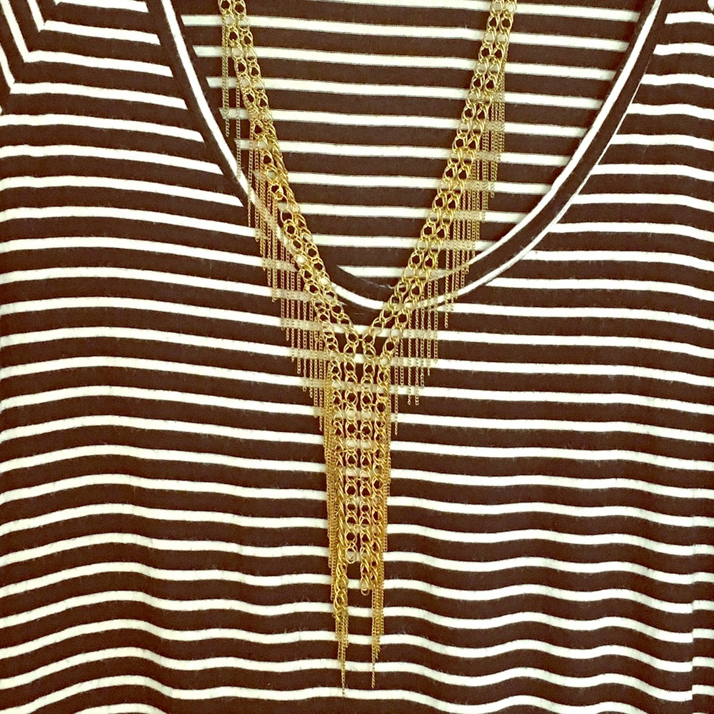 Gold color chain link necklace